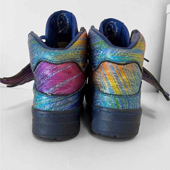 Adidas Jeremy Scott Sneakers Rainbow Hologram Rainbow Wings Sneakers Size US8. - Picture 2 of 9